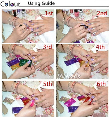 Mix Nail Art Transfer Stickers - 10pcs