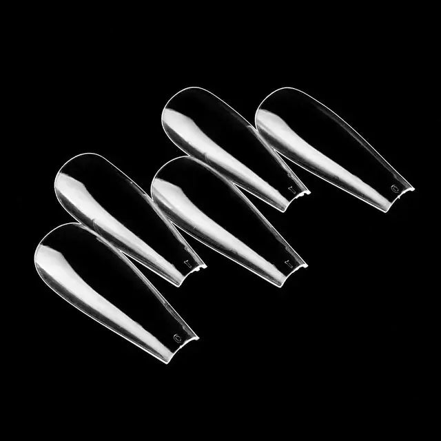 Clear Gel X Coffin Nails - 120PCS