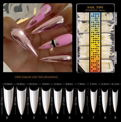 Premium Fake Nail Accessories - 500-Piece Collection