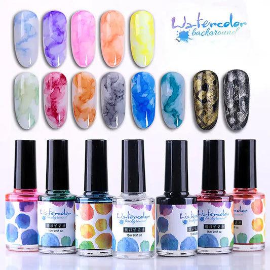 Watercolor Nail Ink - NO.2 Transparent Color for Marble Effects