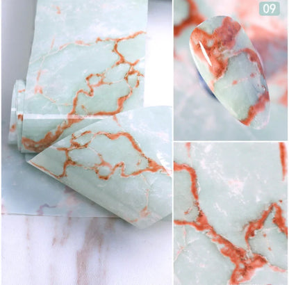 PVC Marble Nail Foil Stickers