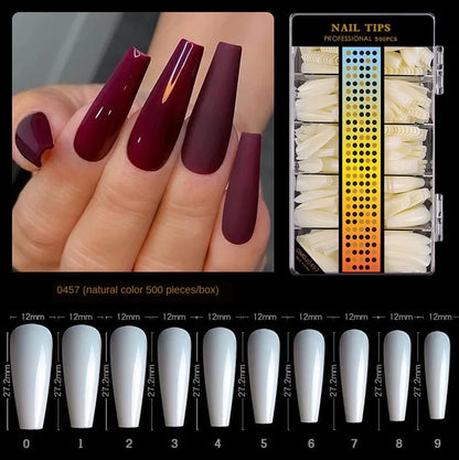 Premium Fake Nail Accessories - 500-Piece Collection