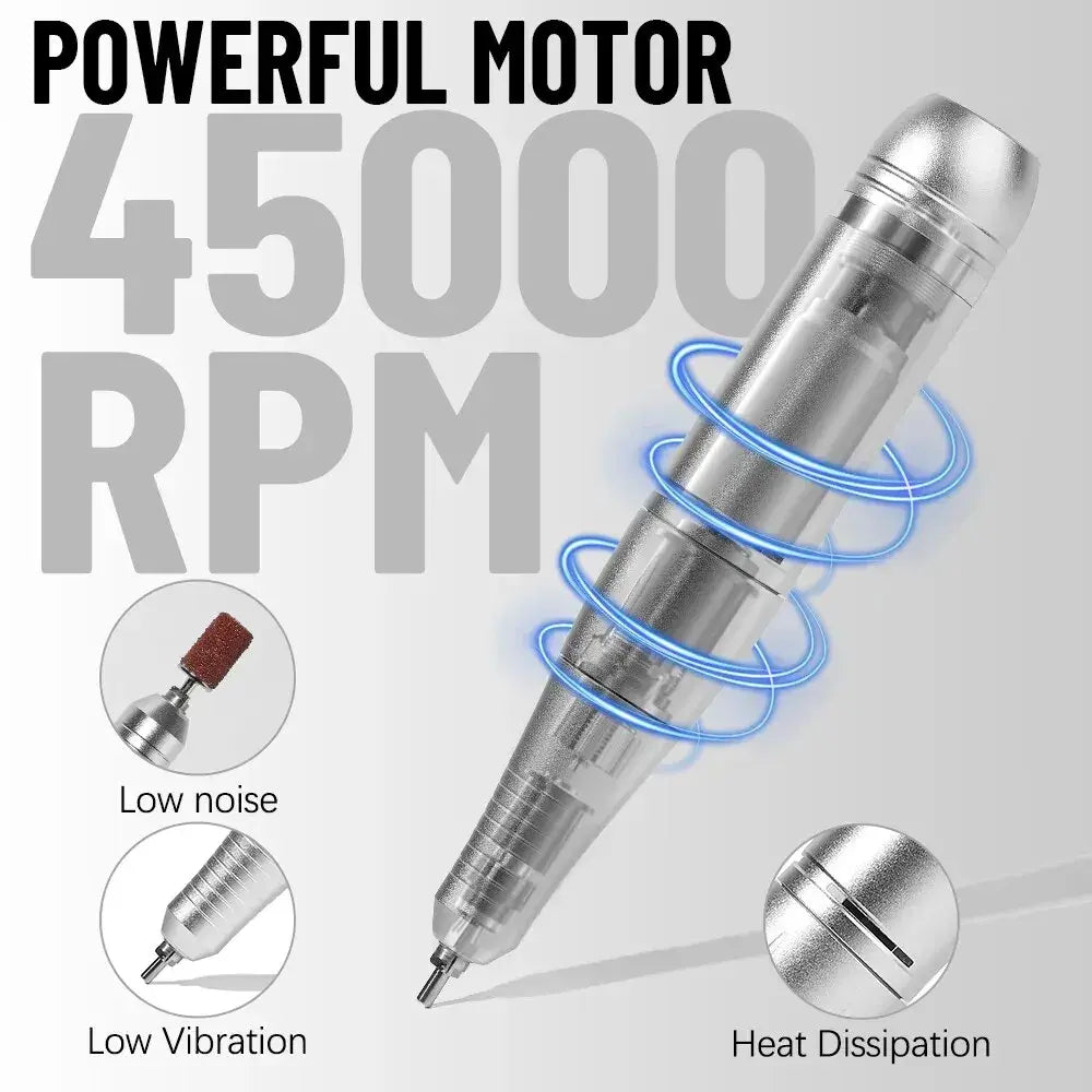 45000 RPM - Portable Electric Nail Drill