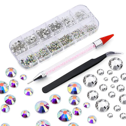 New Multi-Size Nail Rhinestones 3D