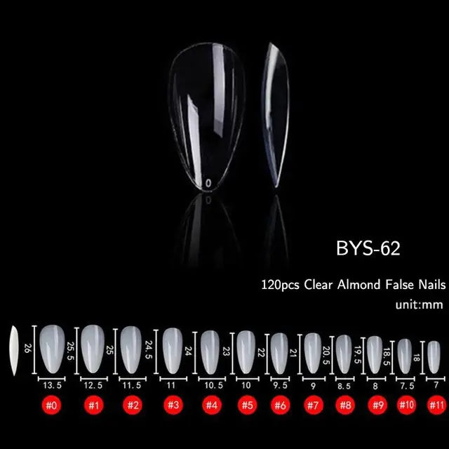 Clear Gel X Coffin Nails - 120PCS