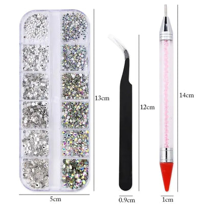 New Multi-Size Nail Rhinestones 3D