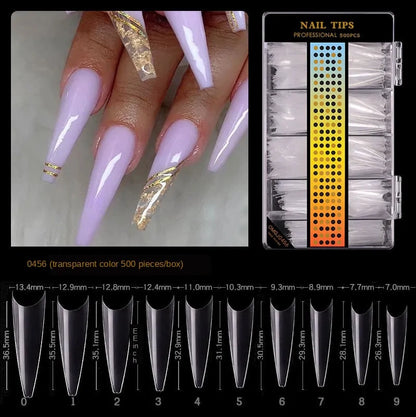 Premium Fake Nail Accessories - 500-Piece Collection