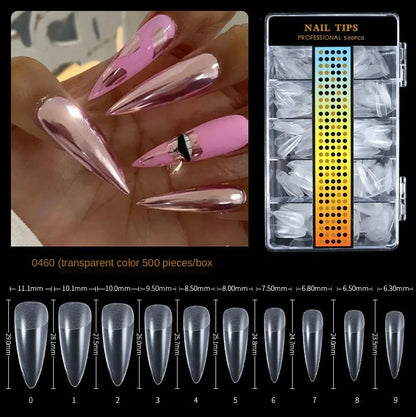 Premium Fake Nail Accessories - 500-Piece Collection