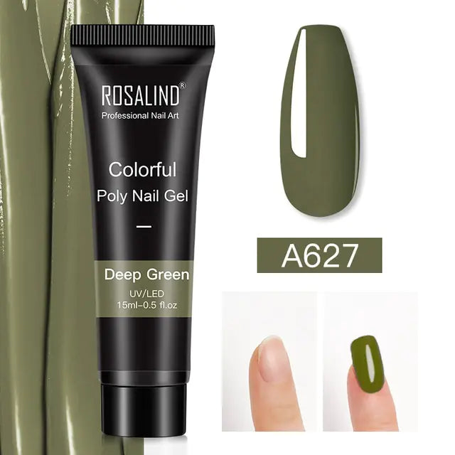 Poly Nail Gel Pure Color by ROSALIND - Durable, Lightweight Nail Extensions (15ml/30ml)