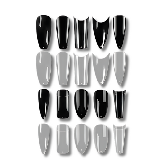 500-Piece False Nail Tips Box - Various shapes made from high-quality ABS material