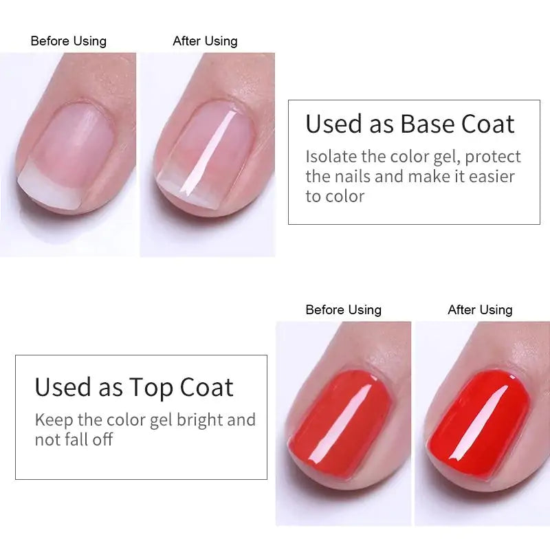 Mobray Gel Nail Kit - Base Coat, Top Coat & Slip Solution for Professional-Quality Manicures