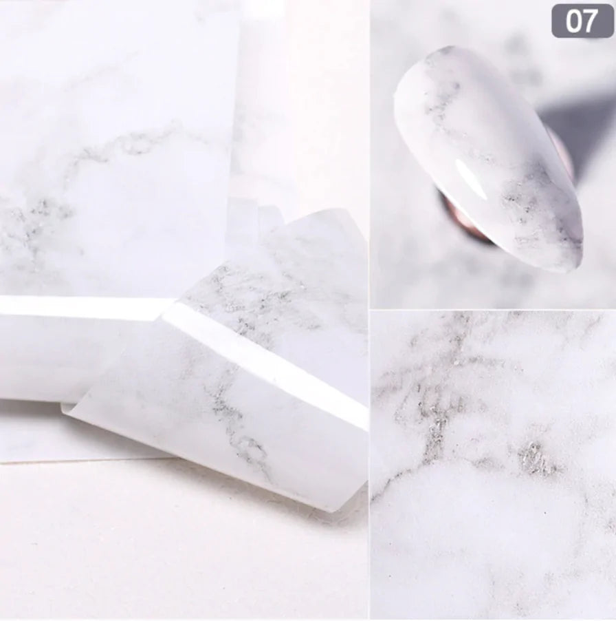 PVC Marble Nail Foil Stickers