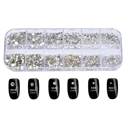 New Multi-Size Nail Rhinestones 3D