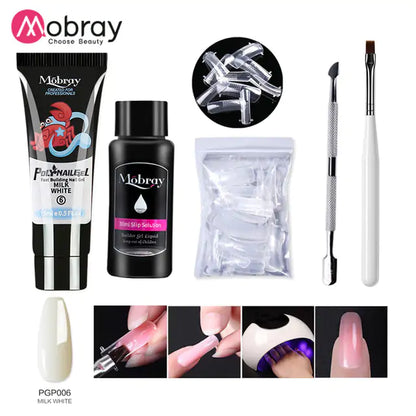 Mobray Polygel Nail Extension Kit - Complete Manicure Set for Perfect Nails