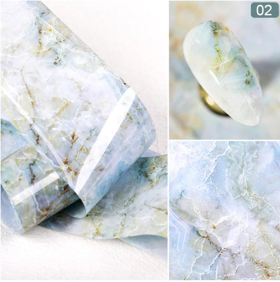 PVC Marble Nail Foil Stickers