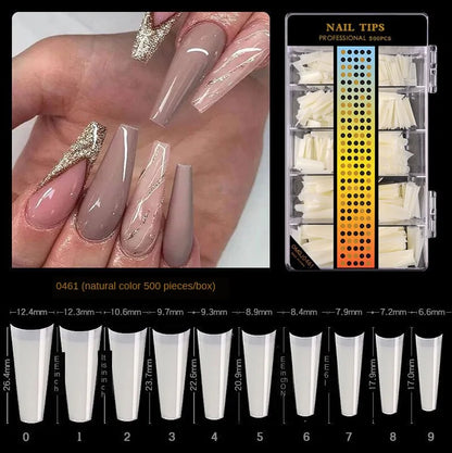 Premium Fake Nail Accessories - 500-Piece Collection