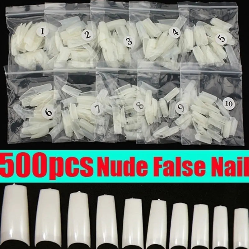 False Nail Tips - 500 Pcs
