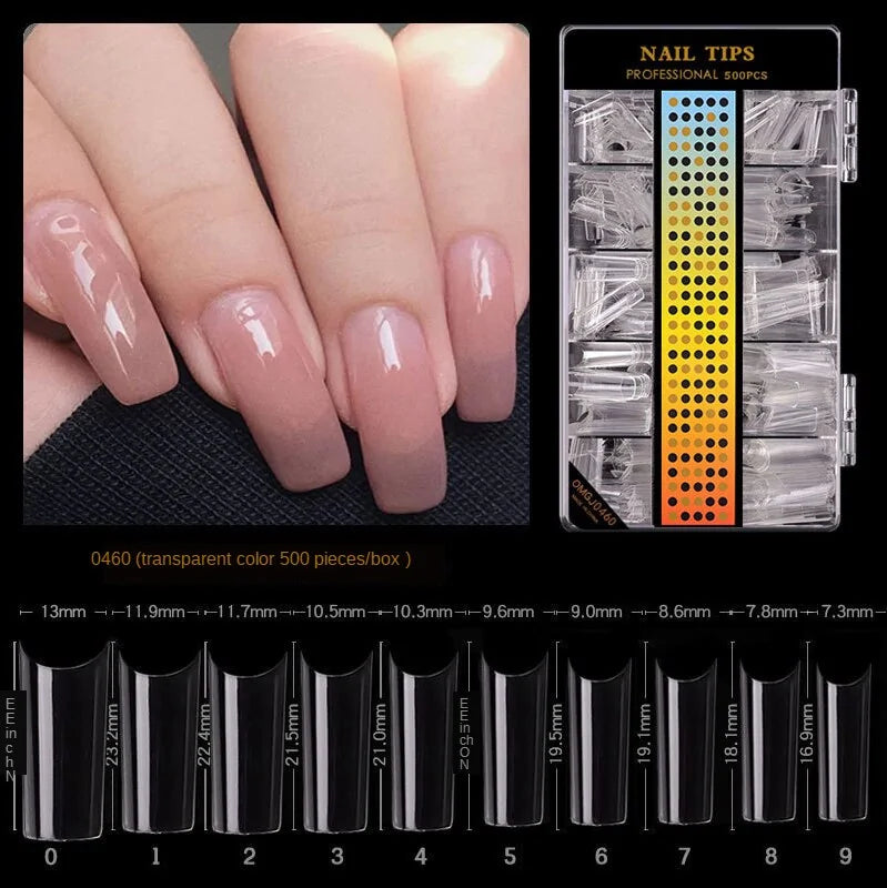 Premium Fake Nail Accessories - 500-Piece Collection