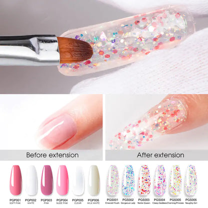 Poly Acrylic Gel: 15ML UV Gel for Nail Extension - 38 Colors